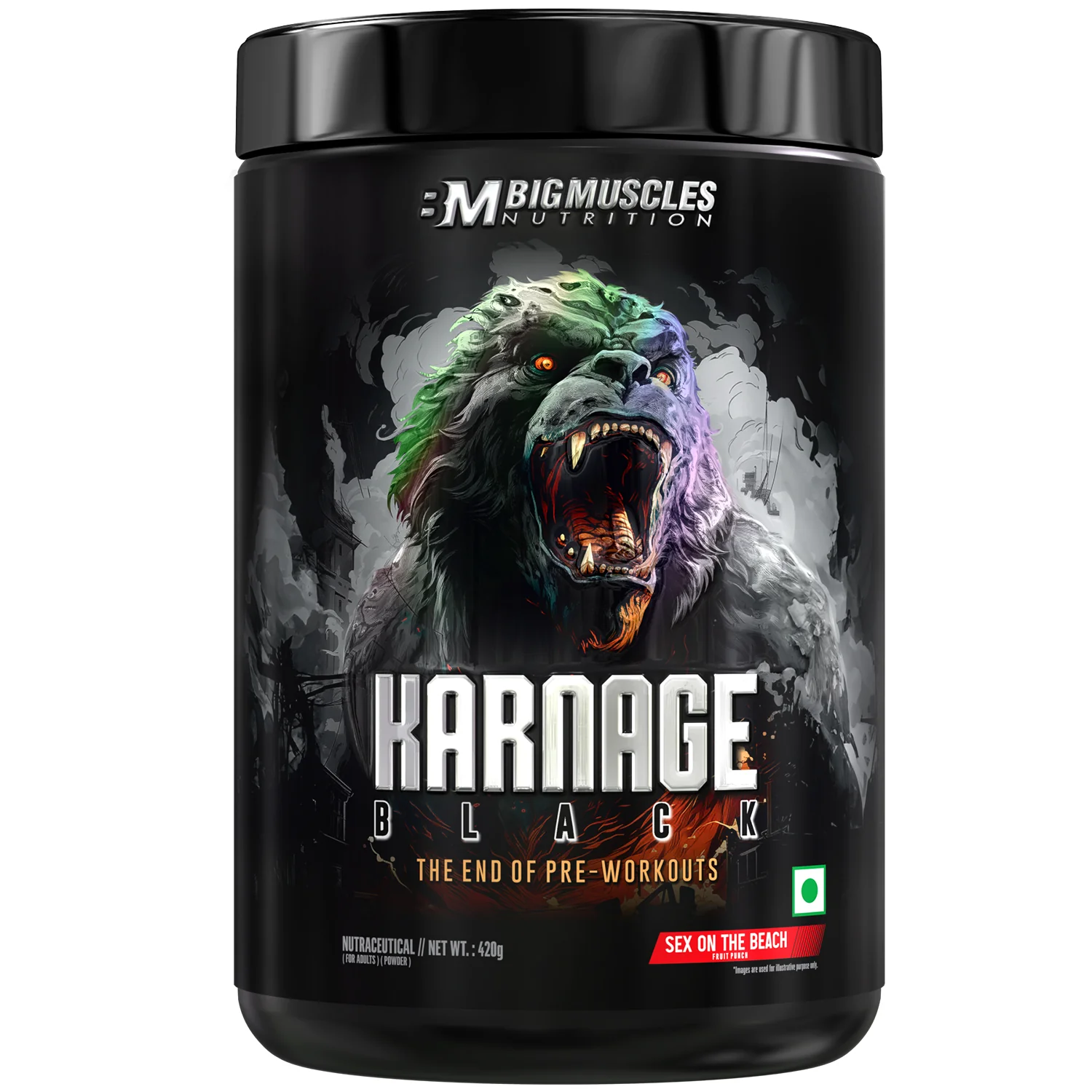 Big muscle karnage black preworkout 420gm